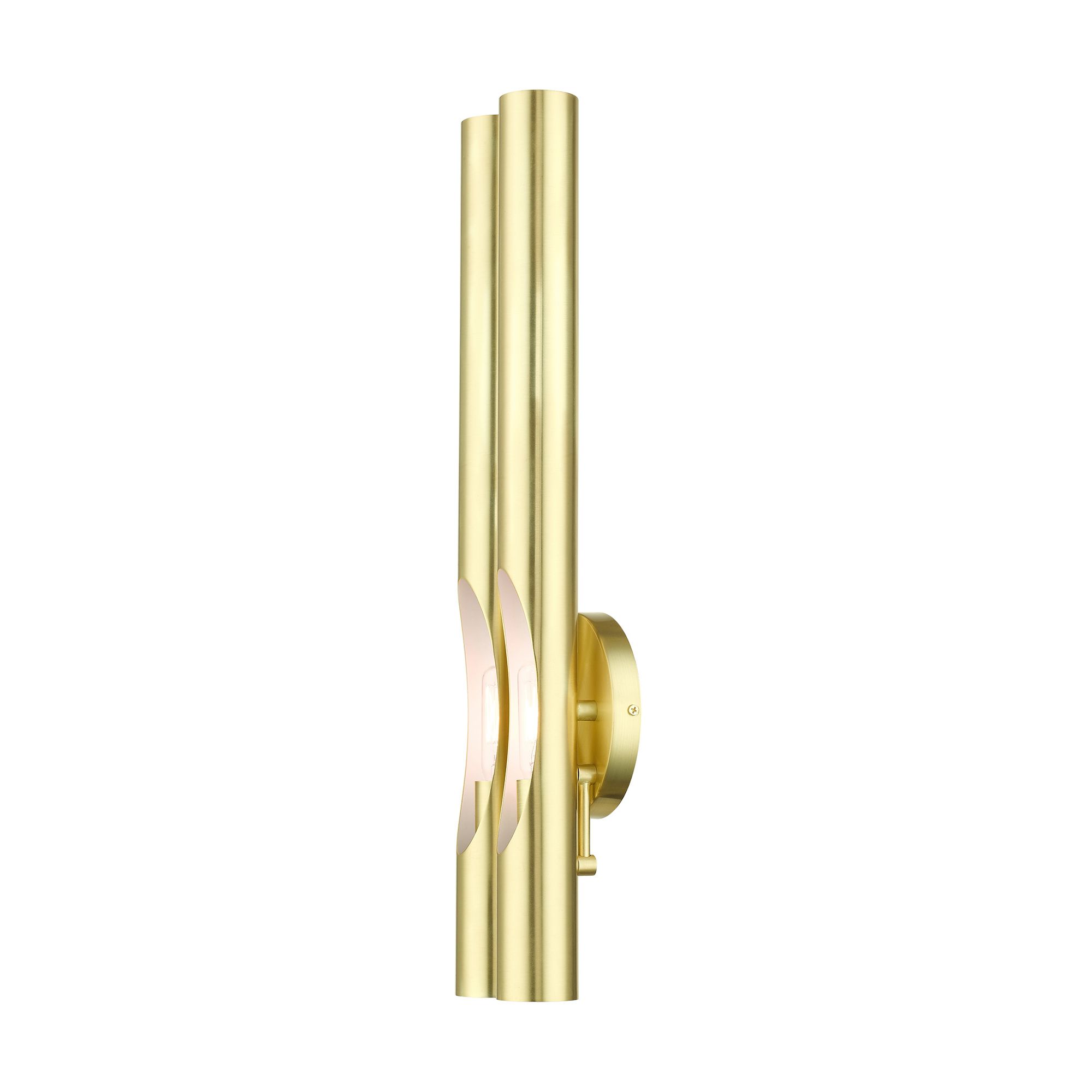 Acra 2 Light Satin Brass ADA Double Sconce