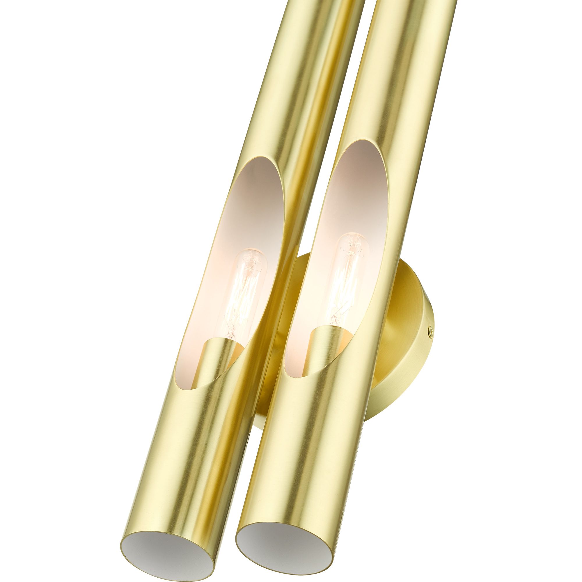 Acra 2 Light Satin Brass ADA Double Sconce