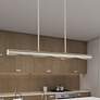 Thumbnail1 of Acra 3 Light Brushed Nickel Linear Chandelier