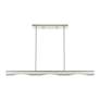 Thumbnail3 of Acra 3 Light Brushed Nickel Linear Chandelier more views