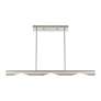 Thumbnail4 of Acra 3 Light Brushed Nickel Linear Chandelier more views