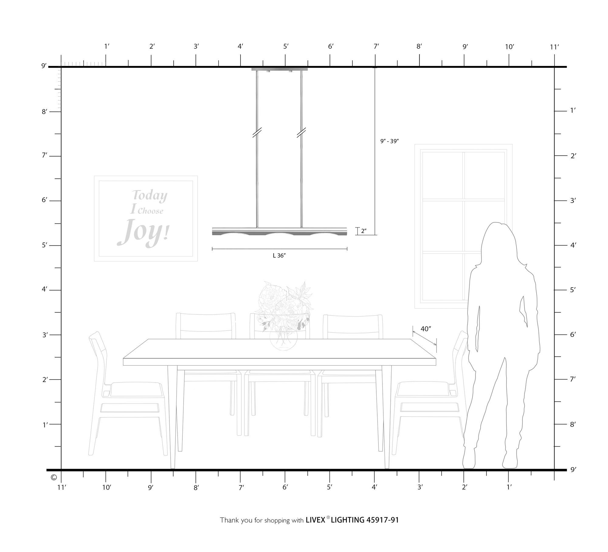 Acra 3 Light Brushed Nickel Linear Chandelier