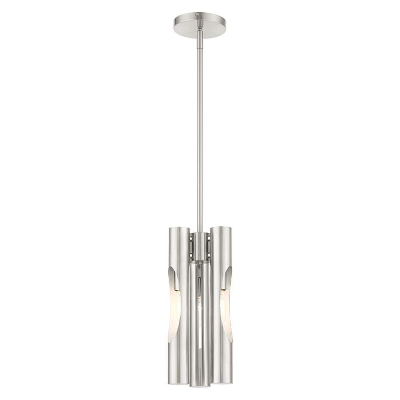 Image 4 Acra 3 Light Brushed Nickel Pendant Chandelier more views