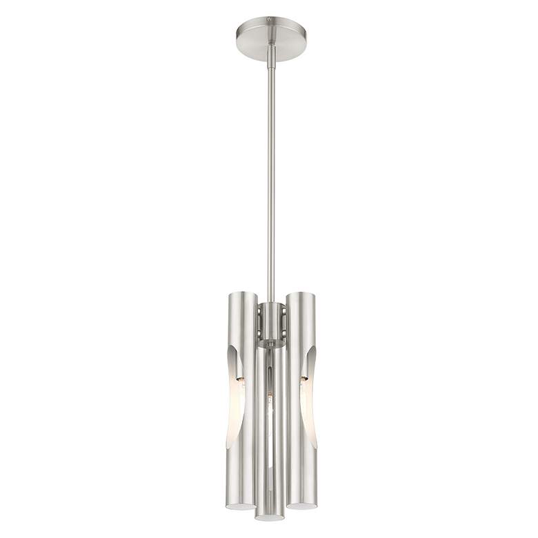 Image 5 Acra 3 Light Brushed Nickel Pendant Chandelier more views