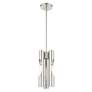 5_Acra 3 Light Brushed Nickel Pendant Chandelier more views