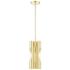 Acra 3 Light Satin Brass Pendant Chandelier