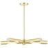 Acra 5 Light Satin Brass Chandelier