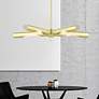 1_Acra 5 Light Satin Brass Chandelier
