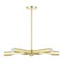 3_Acra 5 Light Satin Brass Chandelier more views