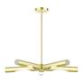 4_Acra 5 Light Satin Brass Chandelier more views