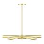 5_Acra 5 Light Satin Brass Chandelier more views
