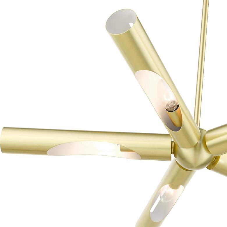 Image 6 Acra 5 Light Satin Brass Chandelier more views