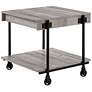 2_Acres 23 3/4" Wide Black and Natural Tone 1-Shelf End Table