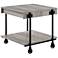 Acres 23 3/4" Wide Black and Natural Tone 1-Shelf End Table