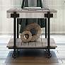 1_Acres 23 3/4" Wide Black and Natural Tone 1-Shelf End Table