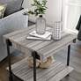 6_Acres 23 3/4" Wide Black and Natural Tone 1-Shelf End Table more views