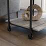 7_Acres 23 3/4" Wide Black and Natural Tone 1-Shelf End Table more views