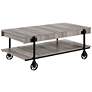 2_Acres 47 1/4"W Black and Natural Tone 1-Shelf Coffee Table