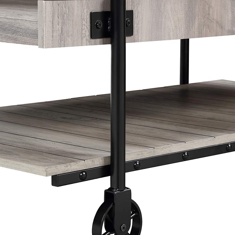 Image 4 Acres 47 1/4"W Black and Natural Tone 1-Shelf Coffee Table more views