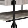 4_Acres 47 1/4"W Black and Natural Tone 1-Shelf Coffee Table more views