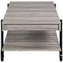 7_Acres 47 1/4"W Black and Natural Tone 1-Shelf Coffee Table more views