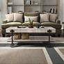 Acres 47 1/4"W Black and Natural Tone 1-Shelf Coffee Table