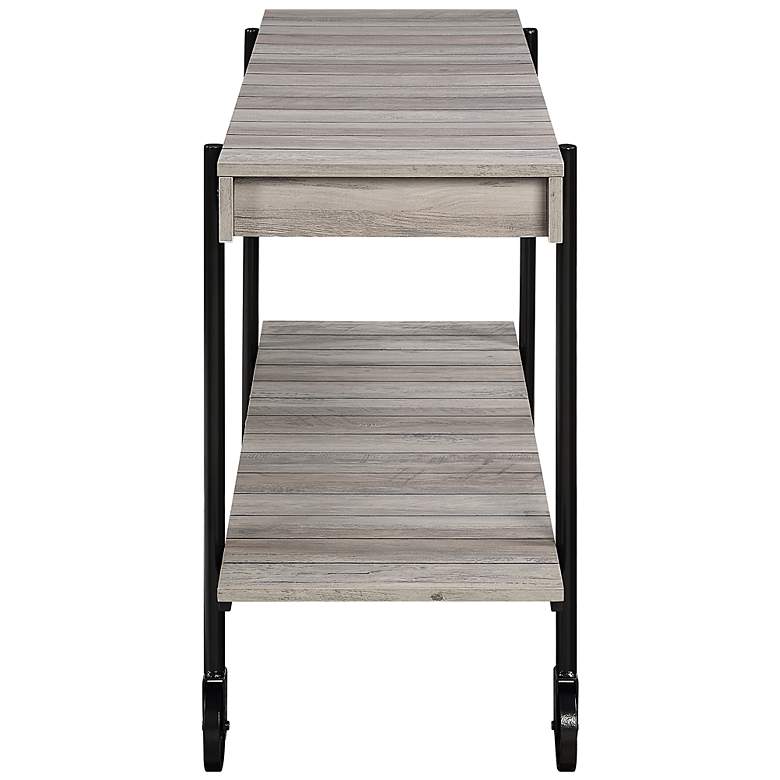 Image 3 Acres 47 1/4"W Black and Natural Tone 1-Shelf Console Table more views