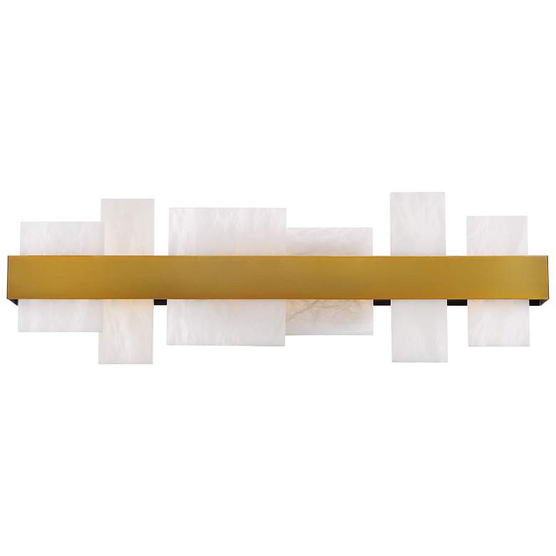 Image 2 Acropolis 27 1/2" Wide Aged Brass LED Bath Light