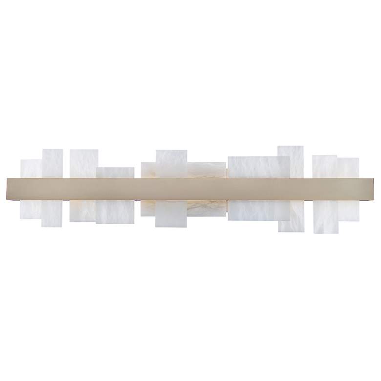 Image 1 Acropolis 37 1/2" Wide Brushed Nickel LED Bath Light