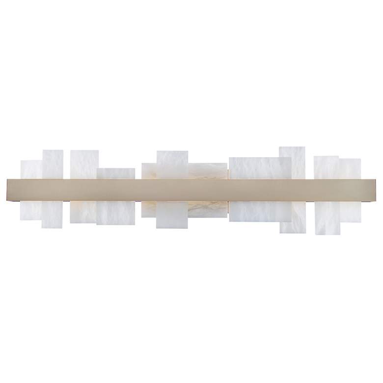 Image 1 Acropolis 37 1/2 inch Wide Brushed Nickel LED Bath Light