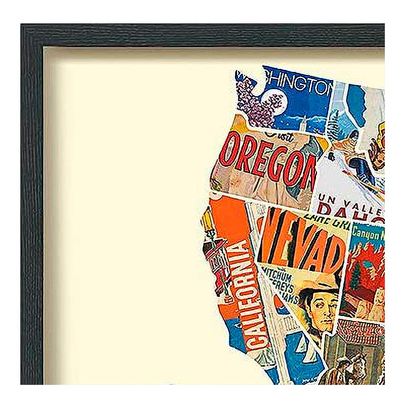 Image 2 Across America 48" Wide Dimensional Collage Framed Wall Art more views