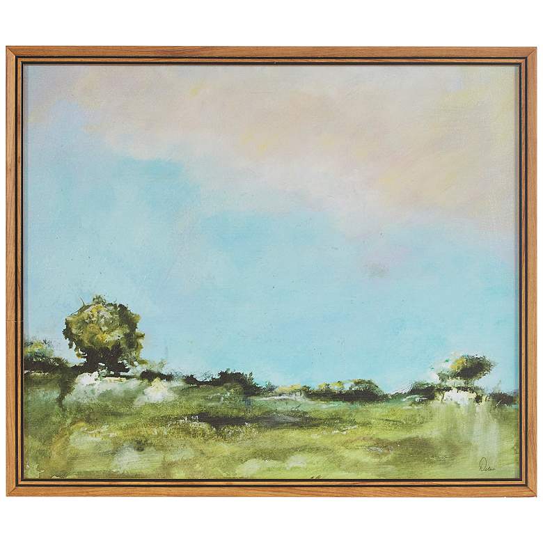 Image 2 Across The Plains 25 1/4" Wide Framed Canvas Wall Art