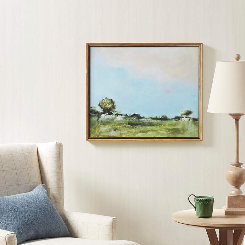 Image 1 Across The Plains 25 1/4" Wide Framed Canvas Wall Art