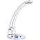 Acrylic and Chrome Swoop LED Desk Lamp with Night Light
