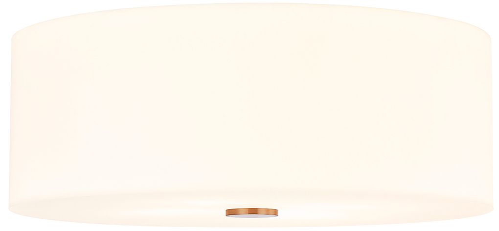 Image 2 Acryluxe Classic 18" Wide 4-Light Brushed Brass, Opal Flush-Mount more views