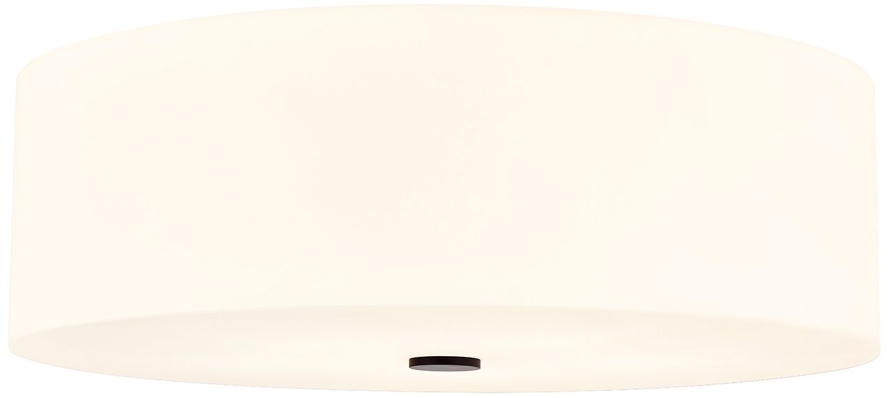 Image 2 Acryluxe Classic 24" Wide 5-Light Matte Black, Opal Flush-Mount more views