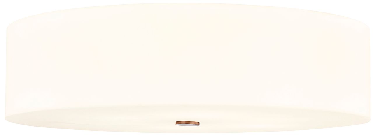 Image 2 Acryluxe Classic 30" Wide 6-Light Brushed Brass, Opal Flush-Mount more views