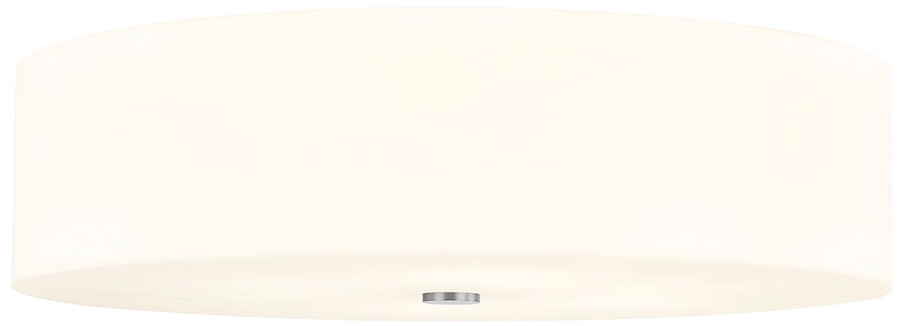 Image 2 Acryluxe Classic 30" Wide 6-Light Brushed Nickel, Opal Flush-Mount more views