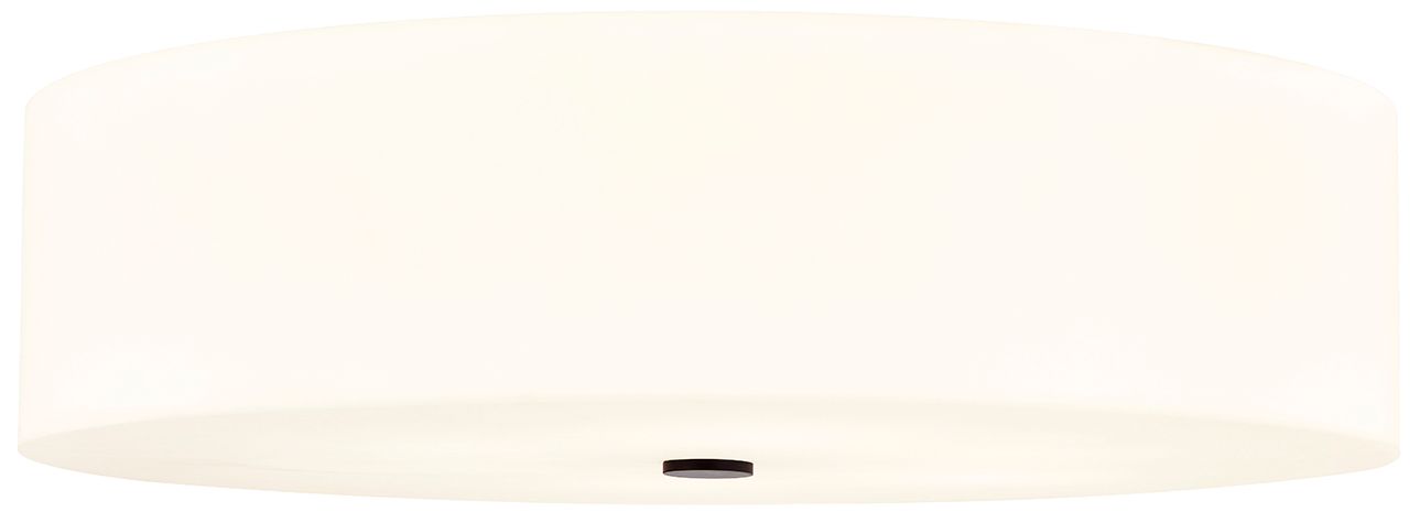 Image 2 Acryluxe Classic 30" Wide 6-Light Matte Black, Opal Flush-Mount more views