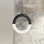 Acryluxe&#8482; Revolve 10 1/4" Wide Black LED Mini Pendant