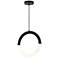 Acryluxe™ Revolve 17 3/4" Wide Black LED Pendant Light