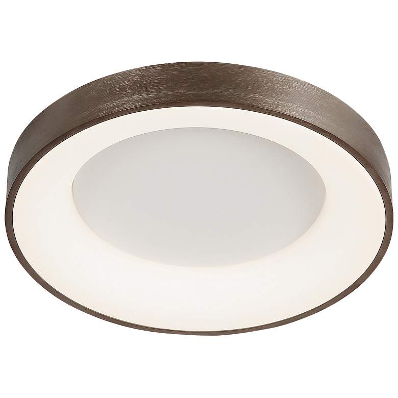 Image 1 Acryluxe Sway 19 inch Wide Light Bronze Modern LED Ceiling Light