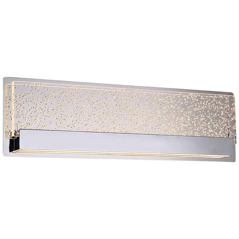 Image 1 Acryluxe™ Alloy 14"W Polished Chrome LED Bath Light