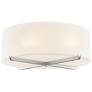 Acryluxe&trade; Crossbar 18"W Brushed Nickel Ceiling Light