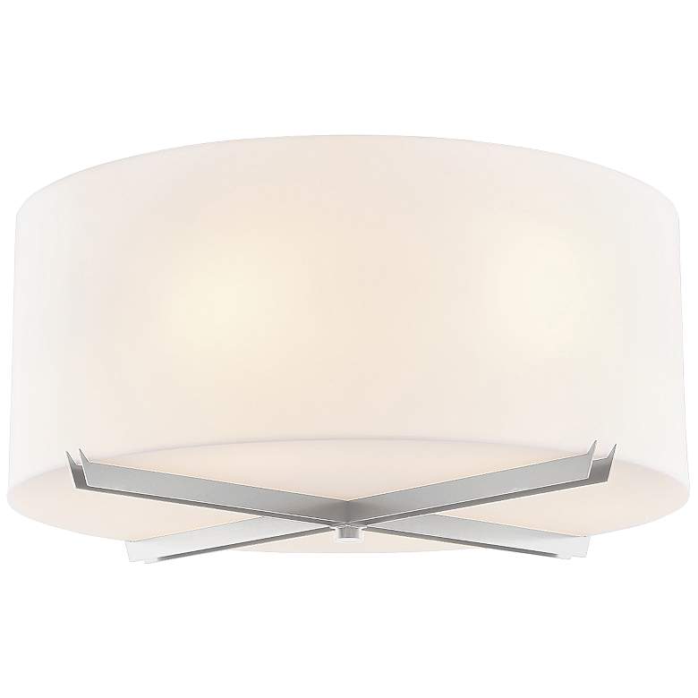 Image 1 Acryluxe&trade; Crossbar 24 inchW Brushed Nickel Ceiling Light