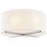 Acryluxe&trade; Crossbar 24"W Brushed Nickel Ceiling Light