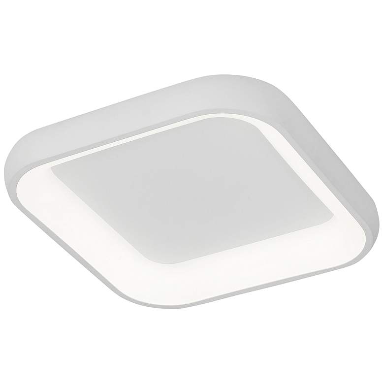 Image 1 Acryluxe™ Polaris 19"W Matte White LED Ceiling Light