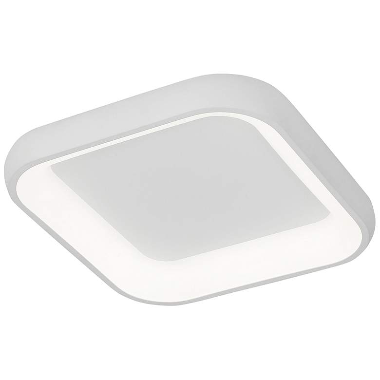 Image 1 Acryluxe&trade; Polaris 19 inchW Matte White LED Ceiling Light