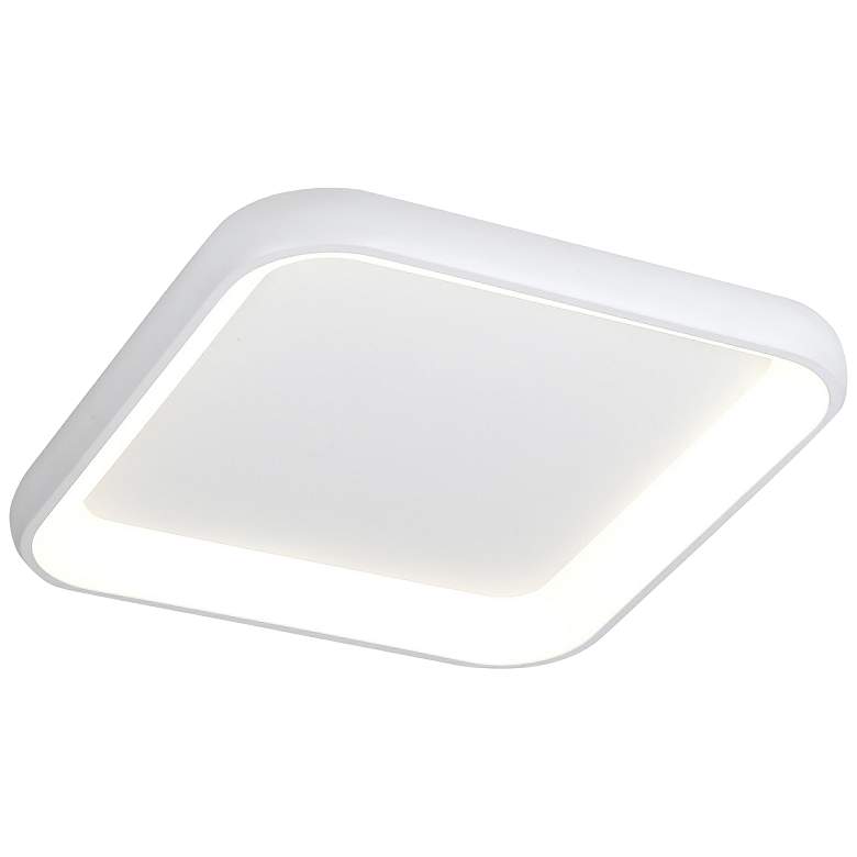 Image 1 Acryluxe™ Polaris 25"W Matte White LED Ceiling Light