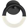 Acryluxe&trade; Revolve 11 1/2"H Matte Black LED Wall Sconce